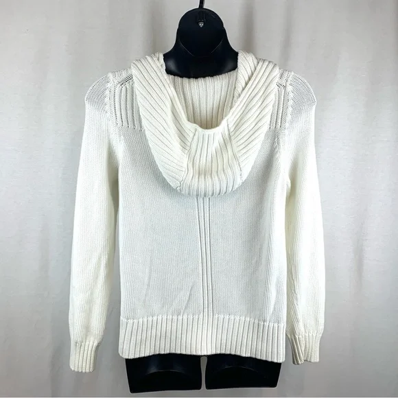 Gap Double Breasted Ivory Hoodie Sweater, Size XL - Picture 3 of 5